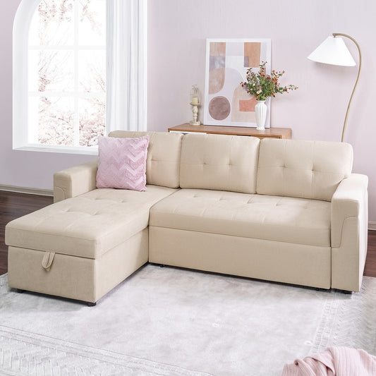 Beige Sleeper Couch (Free Shipping)