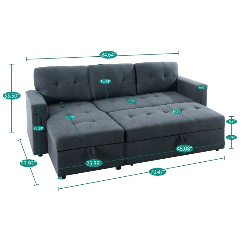 Dark Gray Sleeper Couch (Free Shipping)